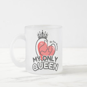 Mug en verre dépoli 10oz : Ma seule reine