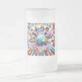 Mug en verre dépoli, 16 oz (Centre)