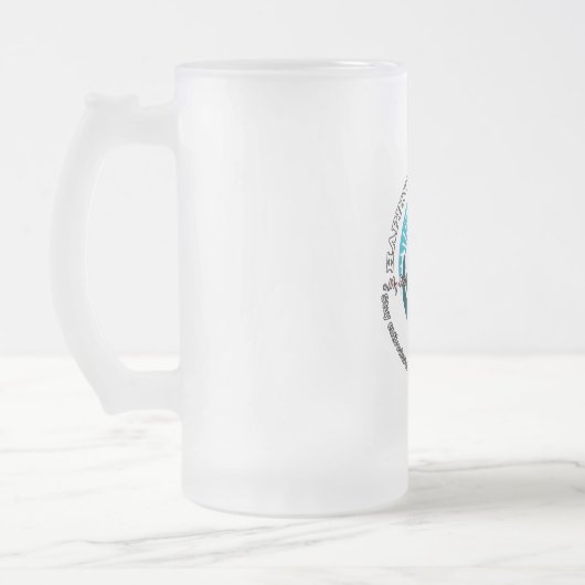 Mug en verre dépoli, 16 oz (Gauche)