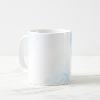 Mug en verre dépoli à motifs botaniques bleu aquar