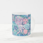 Mug en verre dépoli au graphisme stylé (Devant droit)