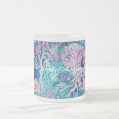 Mug en verre dépoli au graphisme stylé (Centre)