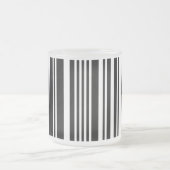 Mug en verre dépoli avec code-barres noir (Centre)