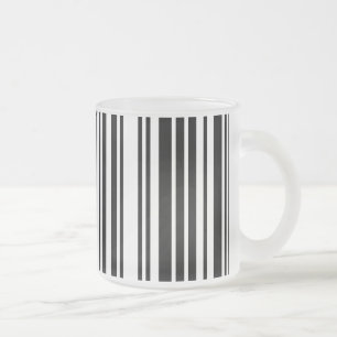 Mug en verre dépoli avec code-barres noir