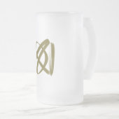 Mug en verre dépoli avec conception Abstraite de t (Devant droit)