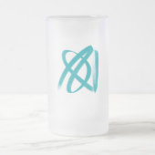 Mug en verre dépoli avec conception Abstraite de t (Centre)