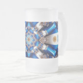 Mug en verre dépoli avec couleurs argentines desig (Devant droit)