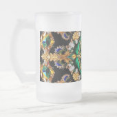 Mug en verre dépoli avec design couleur brésilienn (Gauche)
