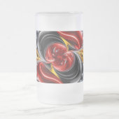 Mug en verre dépoli avec design de couleurs allema (Centre)