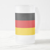 Mug en verre dépoli avec drapeau d'Allemagne (Devant droit)