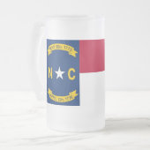 Mug en verre dépoli avec drapeau de Caroline du No (Devant gauche)