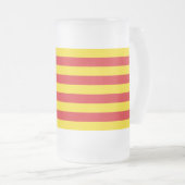 Mug en verre dépoli avec drapeau de Catalogne (Devant droit)