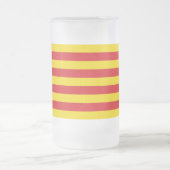 Mug en verre dépoli avec drapeau de Catalogne (Centre)