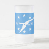 Mug en verre dépoli avec drapeau de Corpus Christi (Centre)