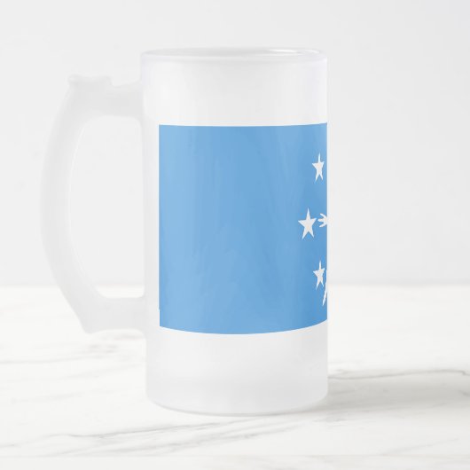 Mug en verre dépoli avec drapeau de Corpus Christi (Gauche)