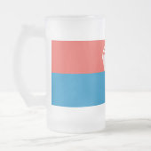 Mug en verre dépoli avec drapeau de Kansas City (Gauche)