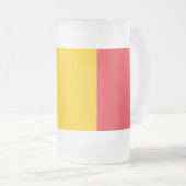 Mug en verre dépoli avec drapeau de la Belgique (Devant droit)
