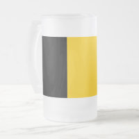 Mug en verre dépoli avec drapeau de la Belgique