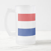 Mug en verre dépoli avec drapeau de la Croatie (Gauche)