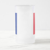 Mug en verre dépoli avec drapeau de la France (Centre)