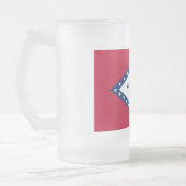 Mug en verre dépoli avec drapeau de l'Arkansas, Ét (Gauche)