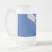 Mug en verre dépoli avec drapeau de Las Vegas, USA (Gauche)