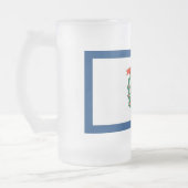 Mug en verre dépoli avec drapeau de l'État de Virg (Gauche)