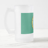Mug en verre dépoli avec drapeau de l'État de Wash (Gauche)