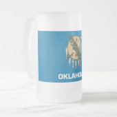 Mug en verre dépoli avec drapeau de l'Oklahoma, Ét (Devant gauche)