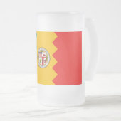 Mug en verre dépoli avec drapeau de Los Angeles (Devant droit)