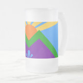 Mug en verre dépoli avec drapeau de Manitou Spring (Devant droit)