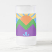 Mug en verre dépoli avec drapeau de Manitou Spring (Centre)