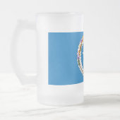 Mug en verre dépoli avec drapeau de Mariana du Nor (Gauche)