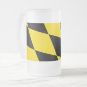Mug en verre dépoli avec drapeau de Munich (Devant gauche)