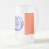 Mug en verre dépoli avec drapeau de New York City (Devant droit)