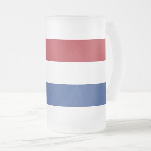 Mug en verre dépoli avec drapeau de Pays-Bas (Devant droit)