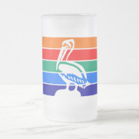 Mug en verre dépoli avec drapeau de Saint-Pétersbo