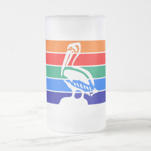 Mug en verre dépoli avec drapeau de Saint-Pétersbo