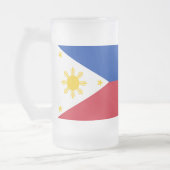 Mug en verre dépoli avec drapeau des Philippines (Gauche)