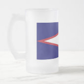 Mug en verre dépoli avec drapeau des Samoa américa (Gauche)