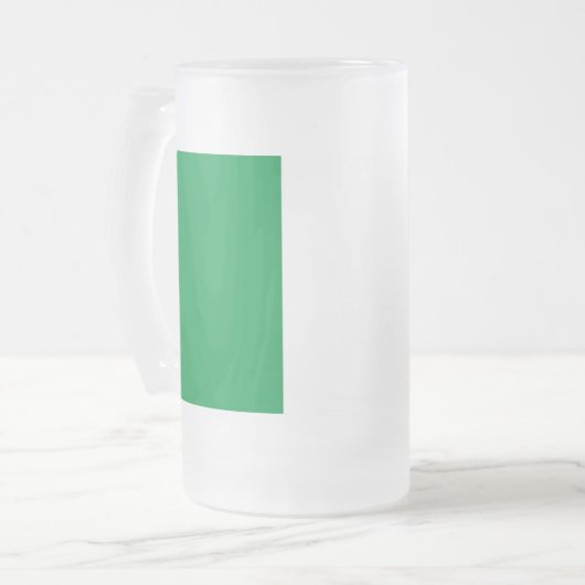 Mug en verre dépoli avec drapeau d'Irlande (Devant gauche)