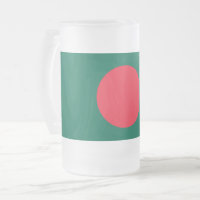 Mug en verre dépoli avec drapeau du Bangladesh