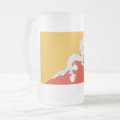 Mug en verre dépoli avec drapeau du Bhoutan (Devant gauche)
