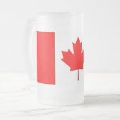 Mug en verre dépoli avec drapeau du Canada (Devant gauche)