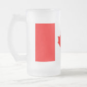 Mug en verre dépoli avec drapeau du Canada (Gauche)