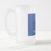 Mug en verre dépoli avec drapeau du Dakota du Nord (Gauche)
