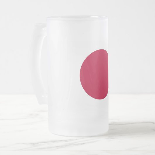 Mug en verre dépoli avec drapeau du Japon (Devant gauche)