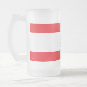 Mug en verre dépoli avec drapeau du Liban (Gauche)