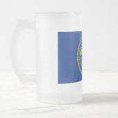 Mug en verre dépoli avec drapeau du Nebraska (Gauche)