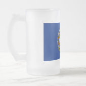 Mug en verre dépoli avec drapeau du New Hampshire (Gauche)